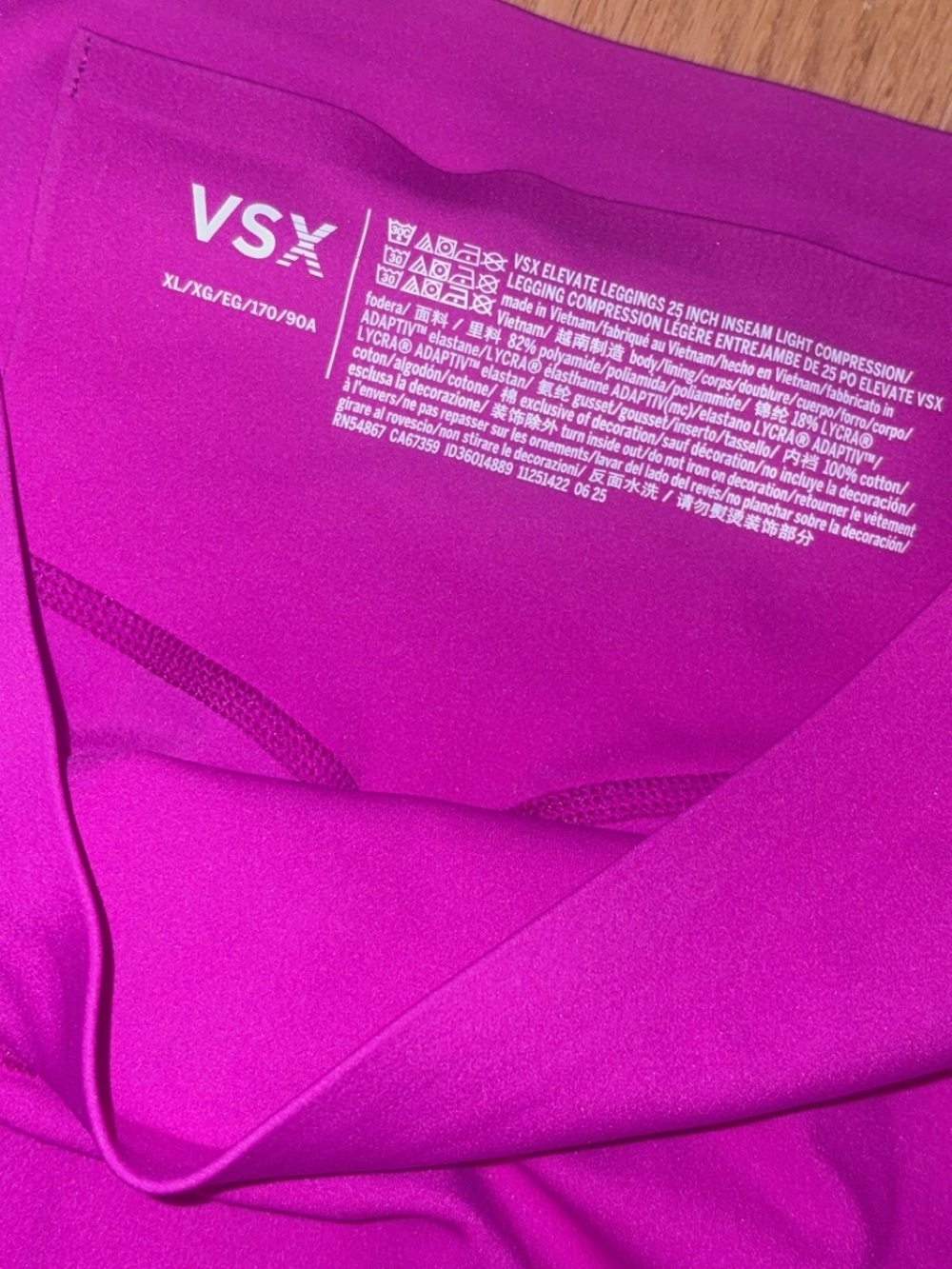 VSX Vibrant Fuchsia Workout Leggings - Picture 4 of 4